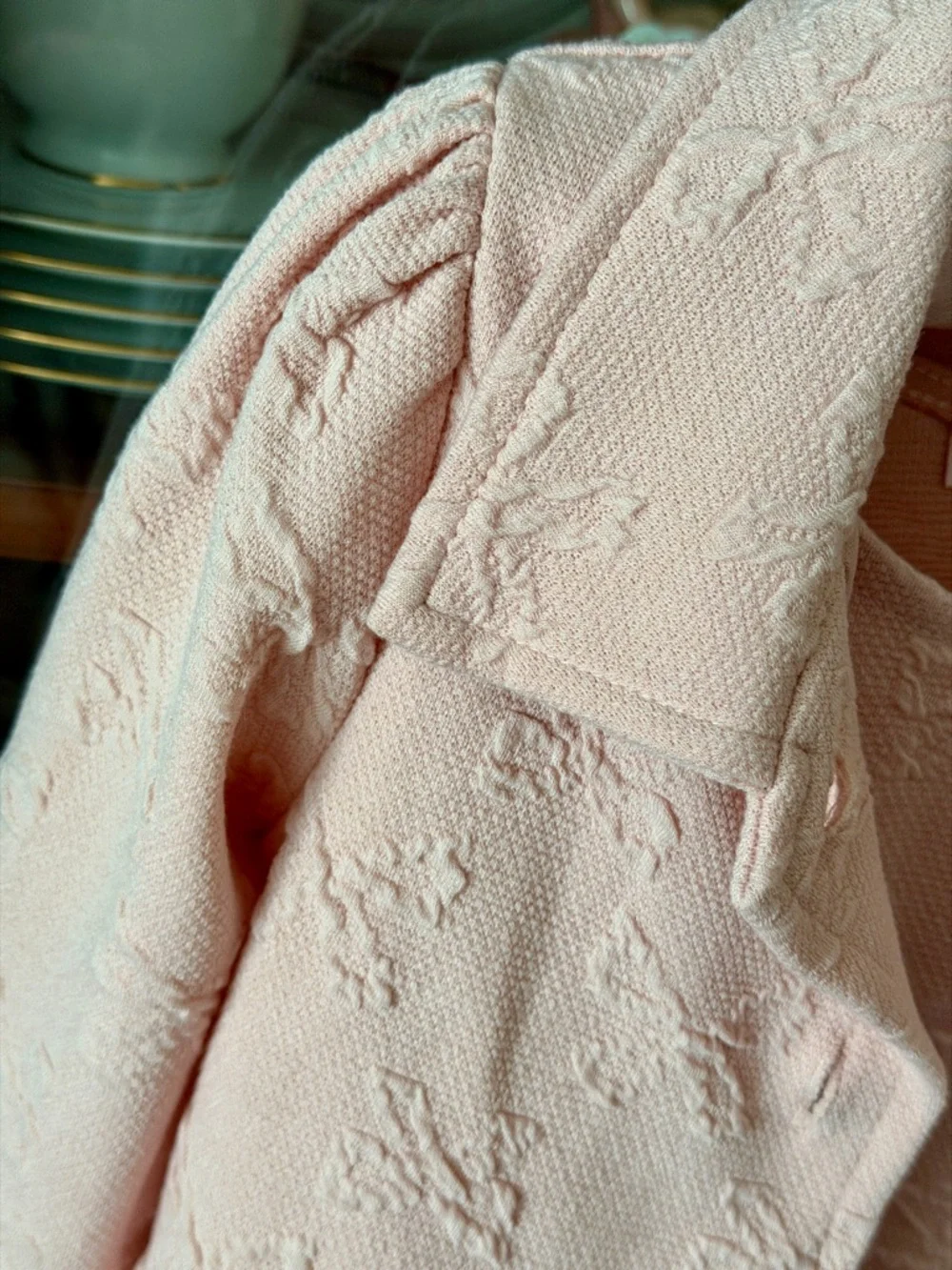 Pink Girls' Coat with Dress Set